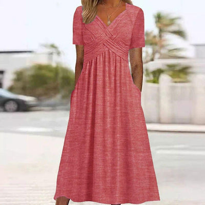 Elora | Elegante Maxi Jurk met V-Hals