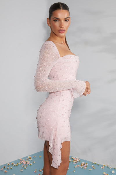 Noëlle | Luxe Parelversierde Kerstjurk