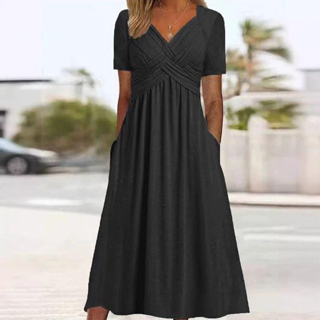 Elora | Elegante Maxi Jurk met V-Hals