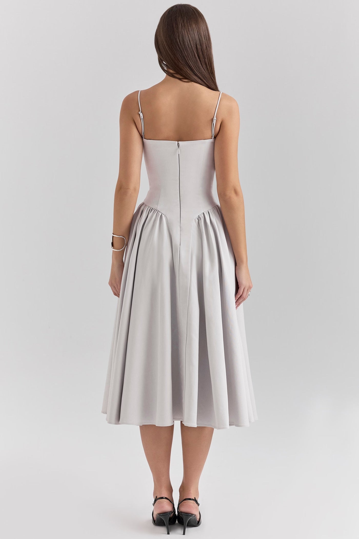 Valeria | Luxe Midi Jurk met Corsetdetail