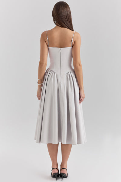 Valeria | Luxe Midi Jurk met Corsetdetail