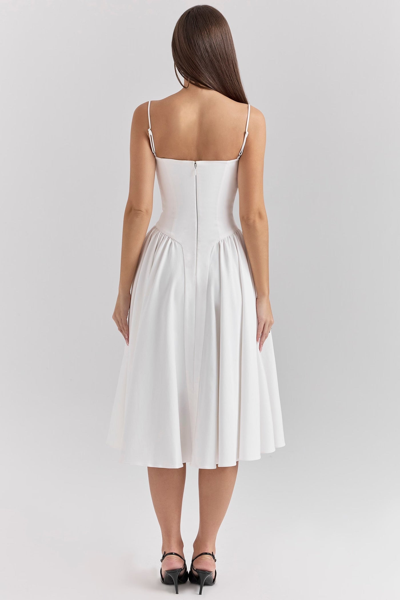 Valeria | Luxe Midi Jurk met Corsetdetail