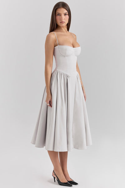 Valeria | Luxe Midi Jurk met Corsetdetail