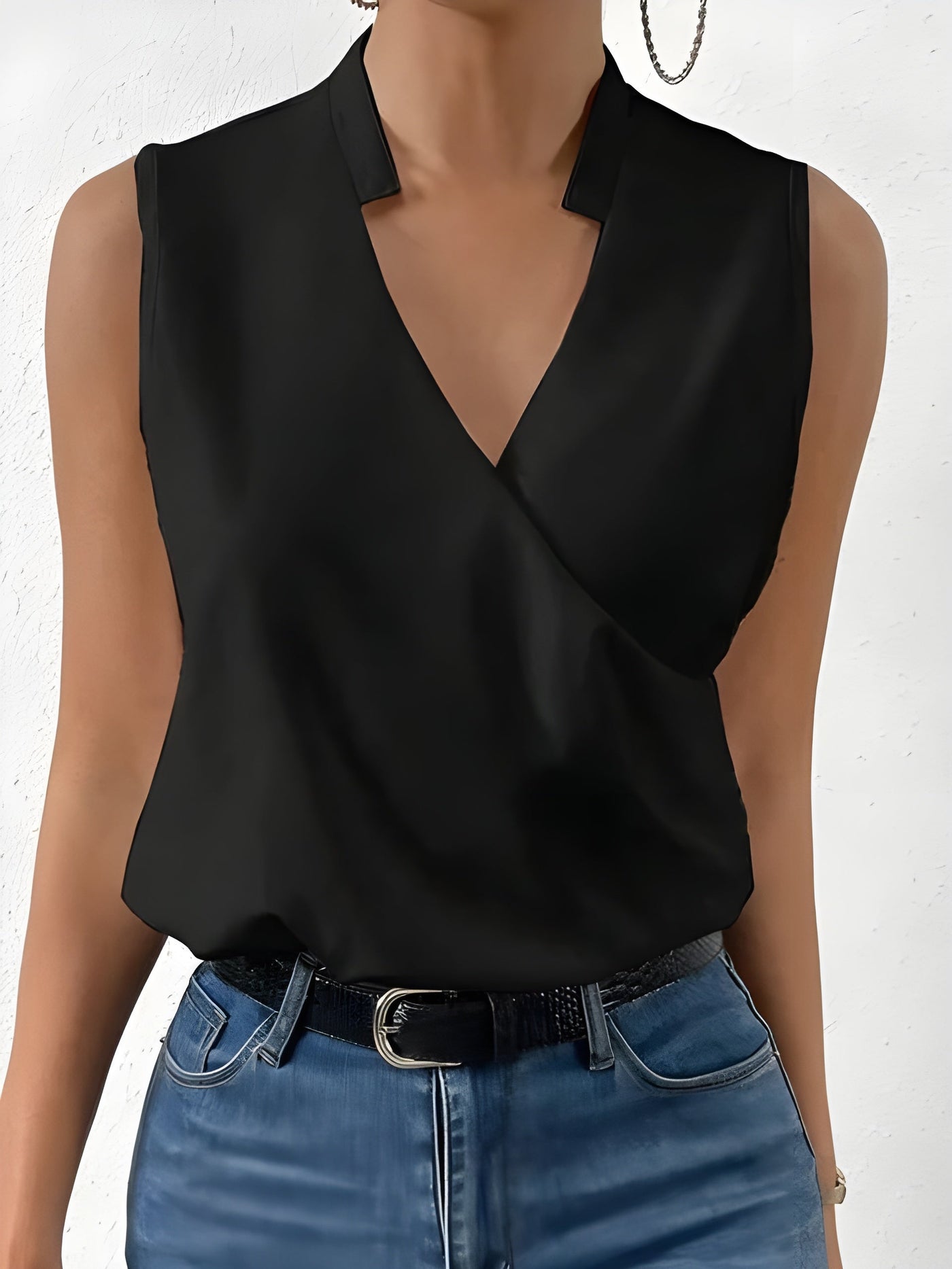 Aurella | Mouwloze V-hals Top