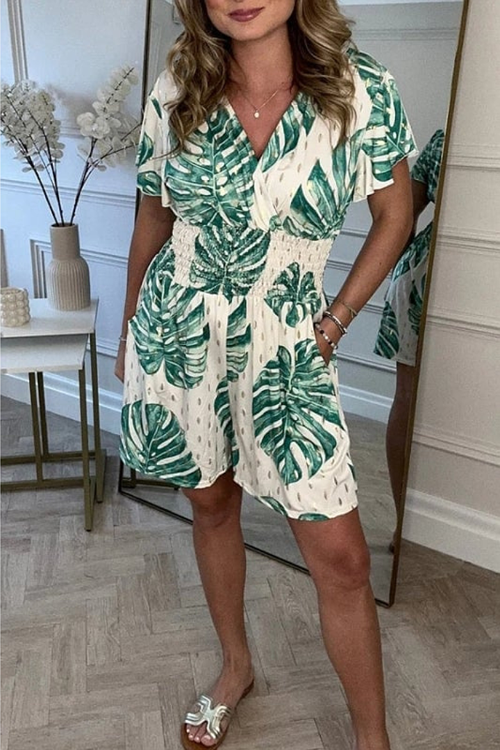 Elisa | Zomerse Jumpsuit met Tropische Print