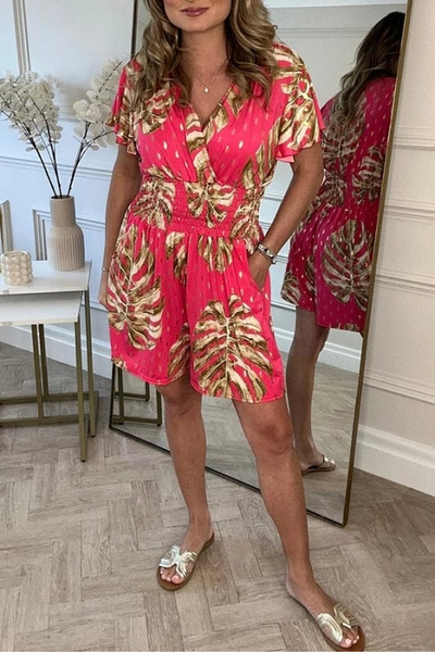 Elisa | Zomerse Jumpsuit met Tropische Print
